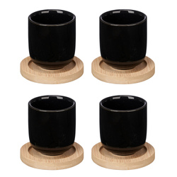 Boluri pentru gustări BUMY pe platou cu lingurițe din lemn, 10 x 39 x 6 cm