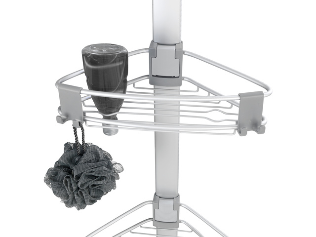 Raft de dus telescopic PURIO, pe colt, 3 niveluri, WENKO