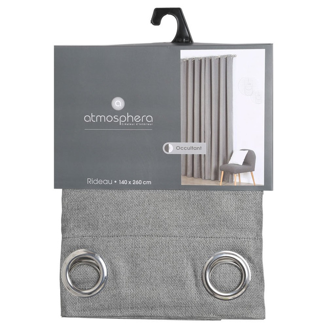 Perdea opaca, 140 x 260 cm, cu inele