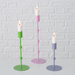Suporturi de lumanari metalice Kimberly, set 3bucati, culori pastelate