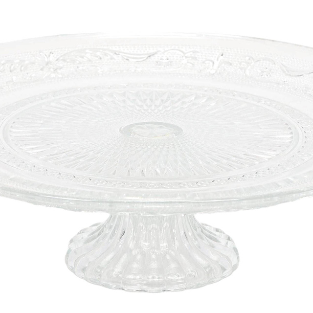 Platou de sticlă pentru tort, stil clasic, Ø 25 x 7 cm