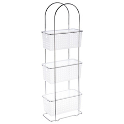 Raft pentru depozitare cu 3 niveluri, Alb, 84x28x14,5 cm, Five