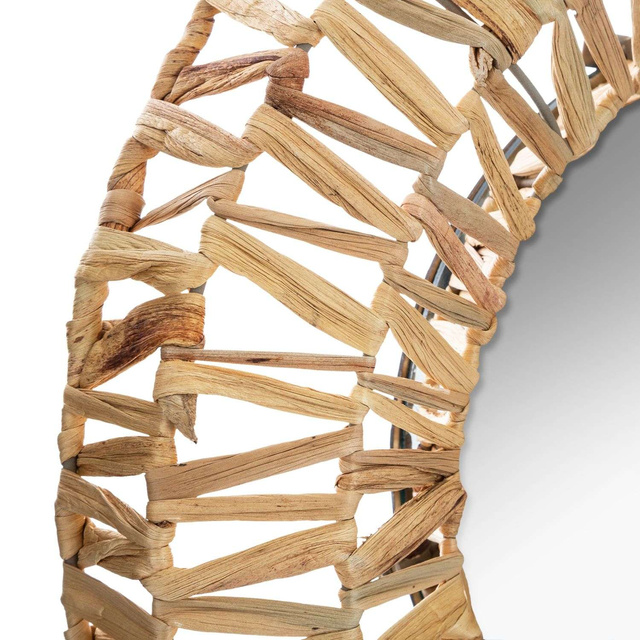 Oglindă rotundă într-un cadru decorativ, Ø 45 cm, maro