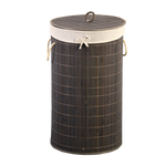 Cos de rufe din bambus cu sac din material textil, 35 x 60 cm