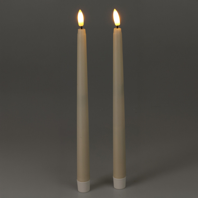 Lumânări de masă din ceară cu LED, 27 cm