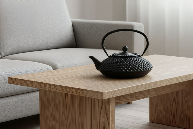 Ceainic din fontă cu infuzor MIKA, 1250 ml, negru