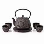 Cumpăna din fontă cu cești și suport KOGA, 1200 ml, aurie