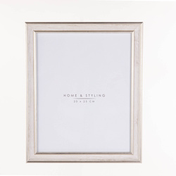 Ramă foto, imitație de lemn alb, 24 x 29 cm