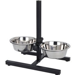 Boluri pentru câini pe suport, reglabile în înălțime, 2 x 1,8 L