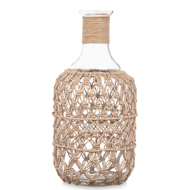 Sticlă decorativă cu șnur împletit