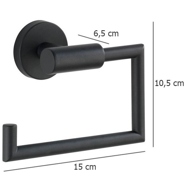 Suport pentru hârtie igienică BOSIO, WENKO, negru