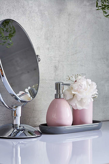 Dispenser sapun lichid Polaris, Roz, 370 ml, Wenko