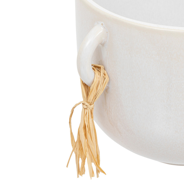 Ghiveci de flori din ceramica cu ciucure decorativ, Ø 14 cm