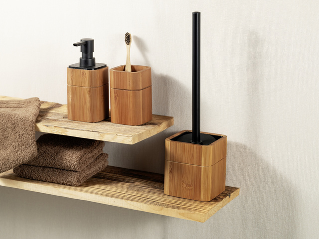 Dozator de sapun din bambus dur SERRO, 200 ml