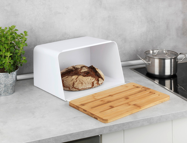Cutie pentru paine cu tocator din lemn de bambus KUBO, WENKO