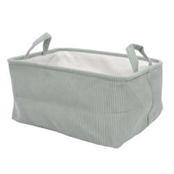 Coș de depozitare cu mânere, din poliester, 40 x 29 x 22 cm