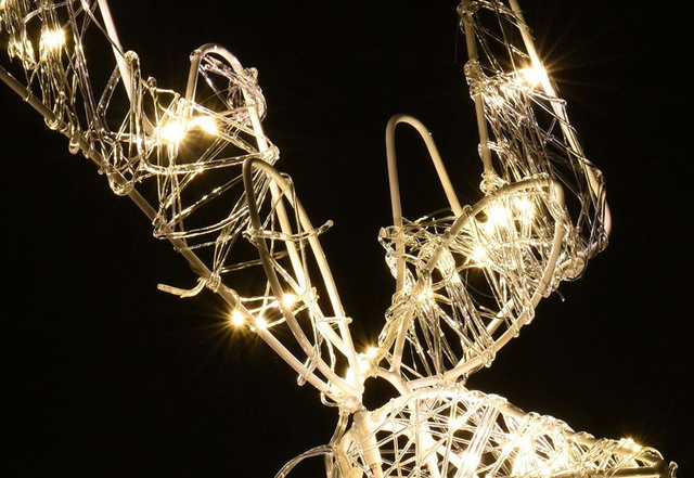 Figurină decorativă luminoasă, motiv ren, 80 LED, 80 cm