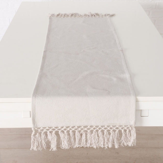 Traversa de masă din bumbac Linou, 140 x 40 cm