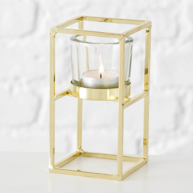 Set 2 suporturi  pentru lumanare,  auriu