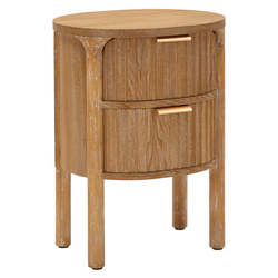 Noptieră GOTEBORG cu două sertare, stil nordic, înălțime 52 cm