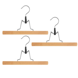 Umerașe pentru pantaloni, cleme din lemn, 3 buc