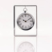 Ceas de masa pe suport metalic, 25 cm