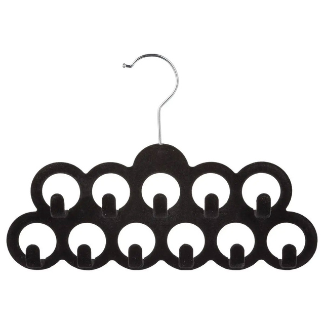 Cuier din catifea pentru esarfe, 11 compartimente