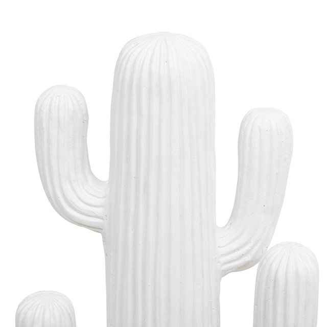 Ornament cactus exterior Rodrigo 58 cm înălțime alb