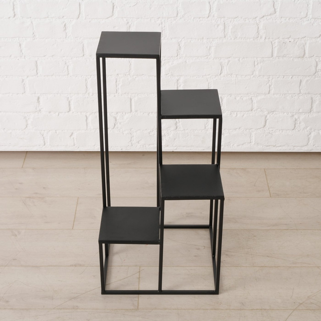 Suport pentru flori metalic REMUS pe 4 niveluri, 68 cm