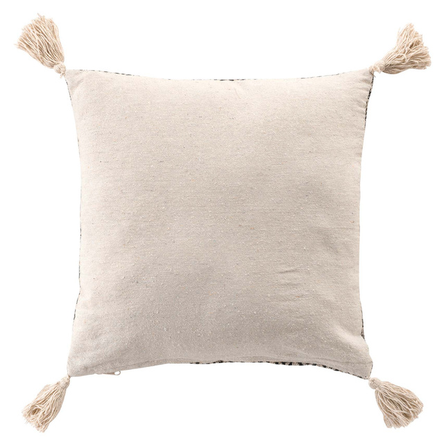 Perna decorativa pentru living JUNON, cu ciucuri, 40 x 40 cm