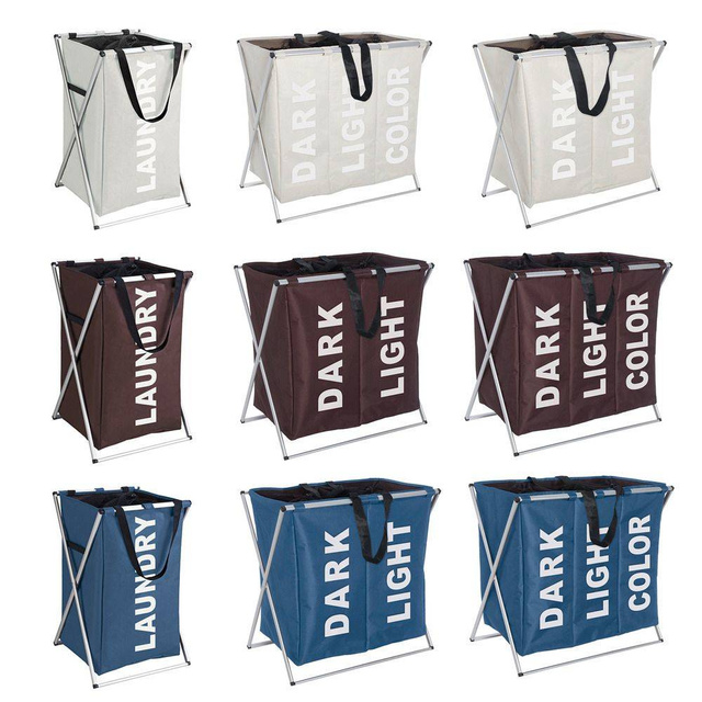 Containere pentru rufe DUO - 120 litri, WENKO, bej