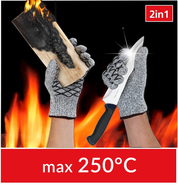 Mănuși rezistente la căldură, 2in1, bărbați