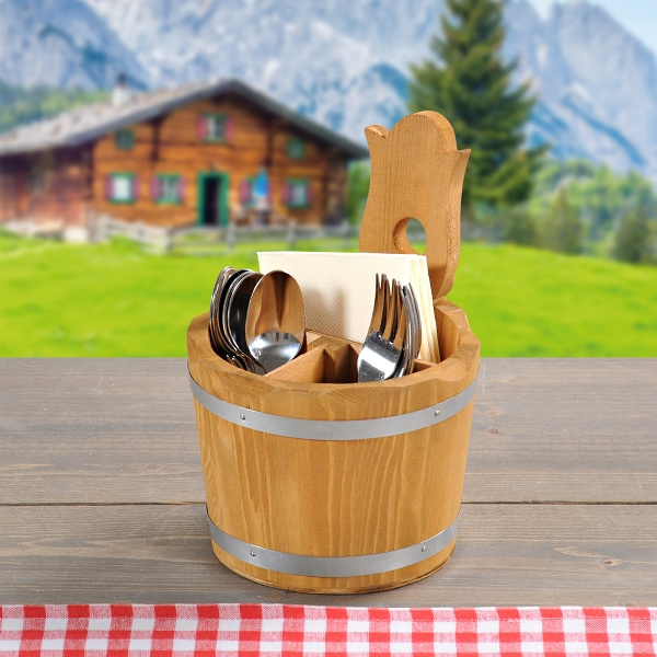 Suport decorativ pentru tacamuri si servetele, Ø 14 cm, Kesper