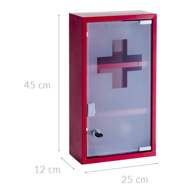 Dulap medical, trusă de prim ajutor metalică - 3 niveluri, ZELLER