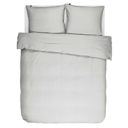 Set de lenjerie de pat din bumbac de culoare argintie, 200 x 220 cm, Essenza