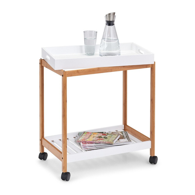 Masuta de cafea, Alb/Maro, 62x55x34 cm, ZELLER