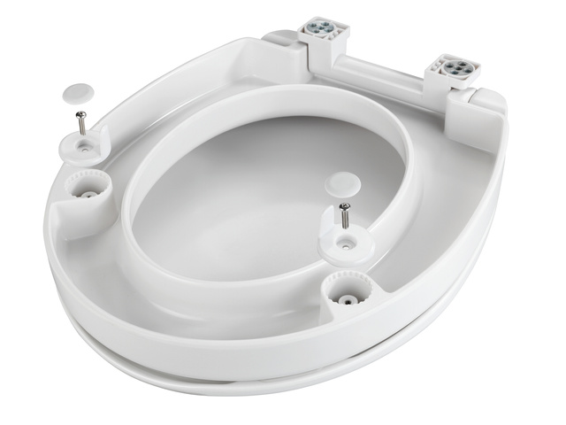 Capac de toaletă Secura Comfort WENKO cu închidere easy-close, scaun de toaletă confortabil Duroplast Easy-Close
