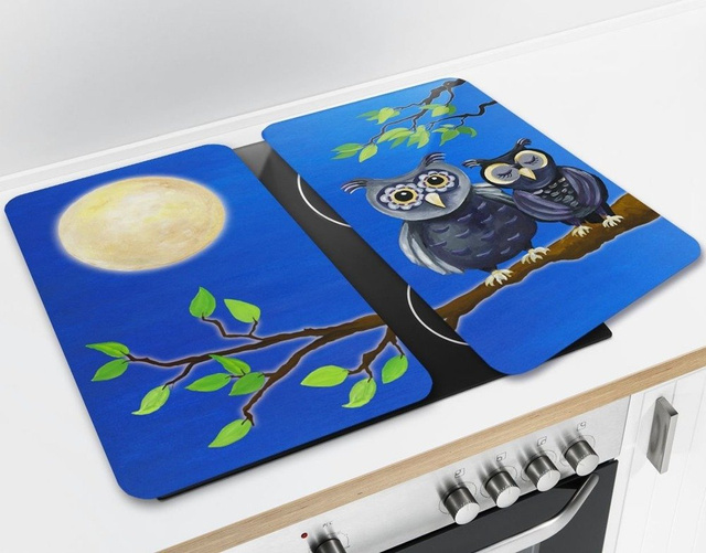 Plăci de protecție din sticlă SOWY pentru aragaz – 2 bucăți, WENKO