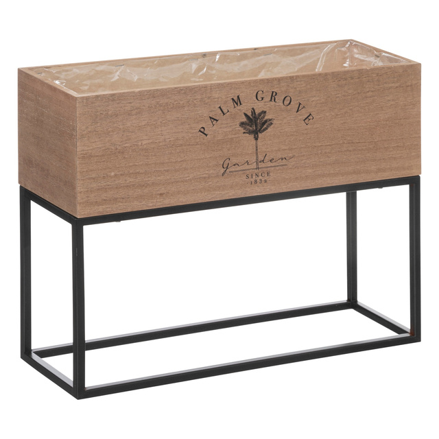 Set 2 suporturi pentru plante Bota dreptunghiulare, MDF și metal