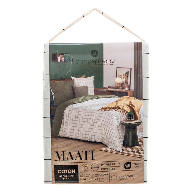 Lenjerie de pat cu model geometric MAATI, 240 x 220 cm