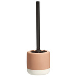 Perie WC cu recipient ceramic THE PASTELS, Ø 11,6 x 38 cm, roz.