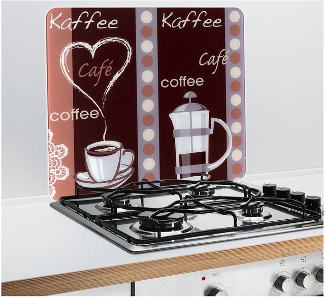 Plita de protecție din sticlă AROMĂ DE CAFE, 50 x 56 cm, WENKO