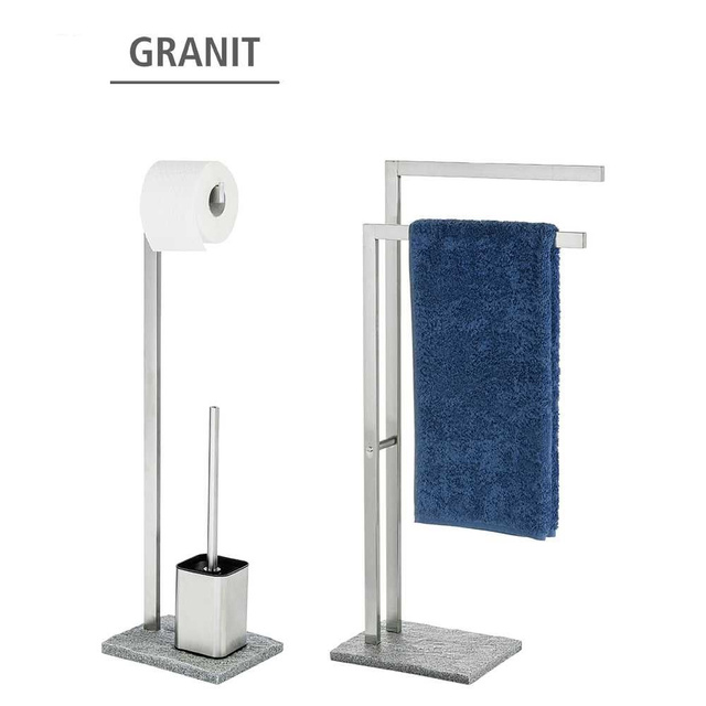 Suport pentru hârtie igienică și perie de toaletă, GRANITE - 2 în 1, WENKO