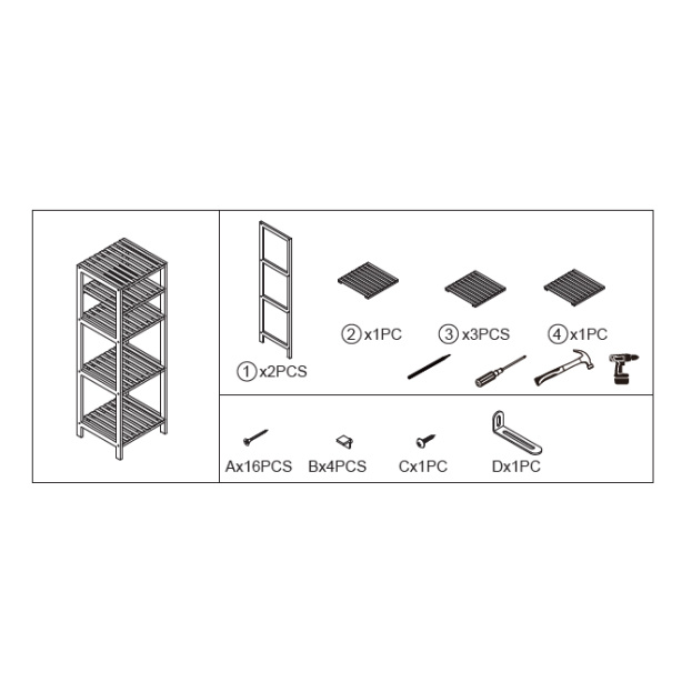 Raft din bambus pentru baie