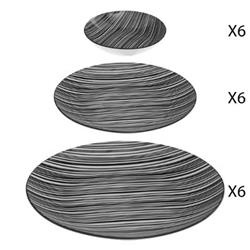 Un set de farfurii BOHEMIA ZEBRE, 18 bucăți