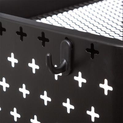 Cărucior de bucătărie metalic pe trei niveluri