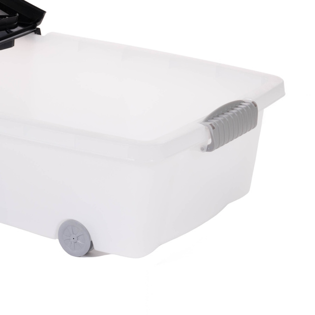 Recipient depozitare, cu roti, plastic reciclat, 32 l