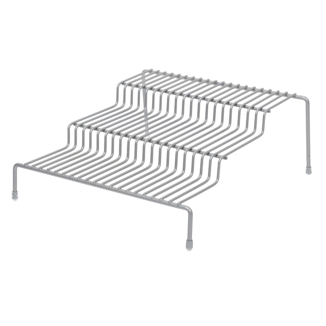 Raft pentru blatul de bucătărie, metalic, 3 niveluri, 26 x 25 x 11,5 cm