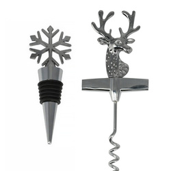 Set de vin de sărbătoare, tirbușon și dop