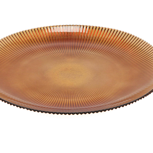 Farfurie plată striată AMBER, Ø 28 cm